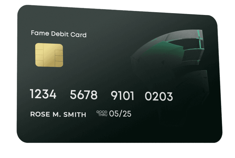 Instant‑issue debit card.